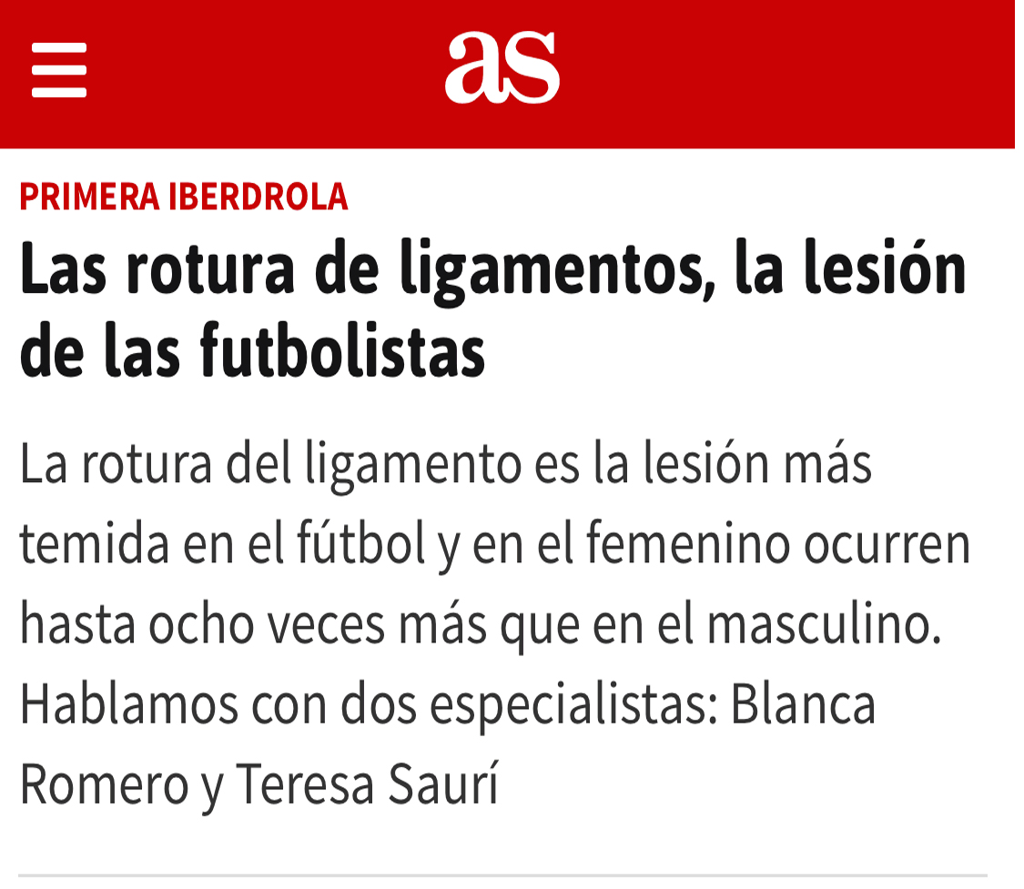 Las rotura de ligamentos, la lesión de las futbolistas| DIARIO AS